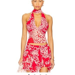 Lovers and Friends Mayci Top in Red Flame